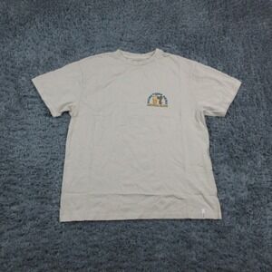 Critical Slide Hometown Hero Shirt Mens Medium Beige Beer Graphic Dog Tee NWT